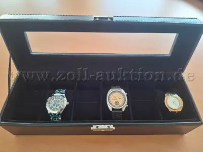 1 Uhrenkonvolut Herren Seiko Chronograph, Damen Just Cavalli, Damen Calvin Klein – kavel bij Zoll-Auktion, Berlin