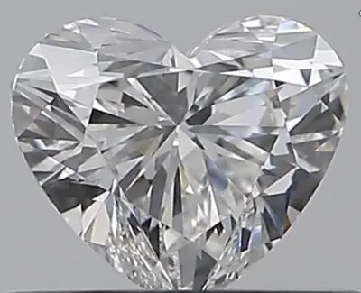 Diamant - 0.50 carat Hart vorm geslepen diamant met een GIA certificaat (gecertificeerd) – kavel bij Onlineveilingmeester