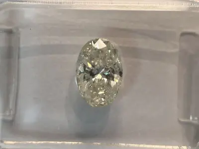 Diamant - 1.00 carat ovaal geslepen diamant (gecertificeerd) – kavel bij Onlineveilingmeester