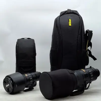 2x Camera lens, Nikkon, AF-S NIKKOR 180-400mm 1:4E TC1:4 FL ED VR/AF-S NIKKOR 500mm 1:5.6E PF ED – kavel bij Domeinen Roerende Zaken, Groningen