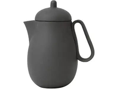 Nina, porseleinen theepot 1L matzwart – kavel bij XL Auctions