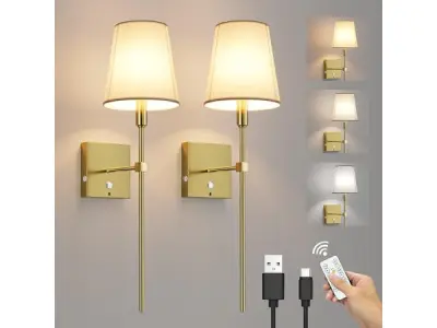 Coinmit Draadloze Wandlamp (2 Stuks) Goudkleurig – kavel bij XL Auctions