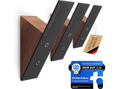 2x pack v 3 SCHWARZWERK Wandhaken – kavel bij XL Auctions