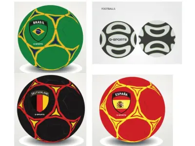 Lot van 96 Voetballen Nationaal Thema maat 5 – kavel bij XL Auctions