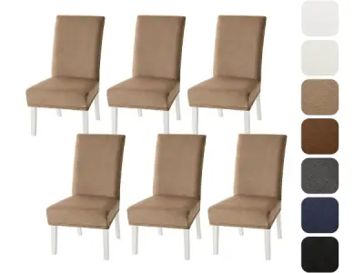 Set van 6 eetkamer stoelhoezen Kaki – kavel bij XL Auctions