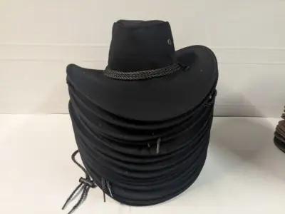 Ca. 18x Cowboy hoed vilt, zwart, 56 - 58 – kavel bij Onlineveilingmeester