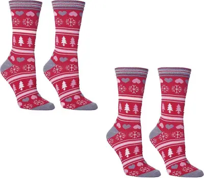 Ca. 30x Dames kerstsokken, rood, grijs, roze, wit, 37 - 42 – kavel bij Onlineveilingmeester