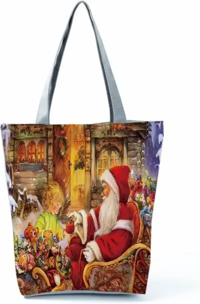 Ca. 25x Kerst shopper tas, diverse kleuren, 40 x 37 x 37 cm – kavel bij Onlineveilingmeester