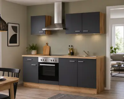 Design keuken met apparatuur, Jerome, antraciet – kavel bij Onlineveilingmeester