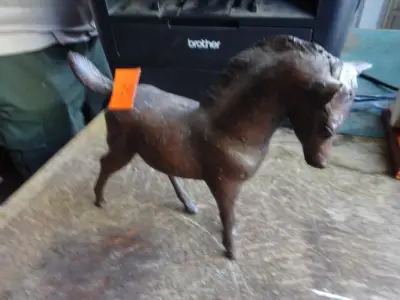 Antiek bronzen paard H22cm – kavel bij Openbare Verkopen, Izegem