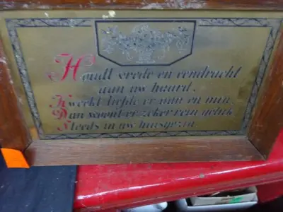 2x koperen spreuk – kavel bij Openbare Verkopen, Izegem