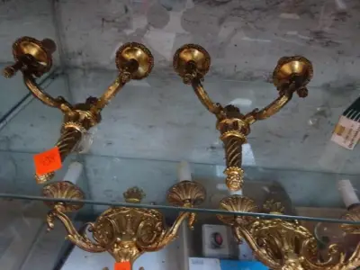 Paar bronzen lusters 2x – kavel bij Openbare Verkopen, Izegem