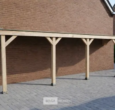 Muuraanbouw/overkapping, afm B900xD300xH285 cm – kavel bij Belga Veilingen, Lummen