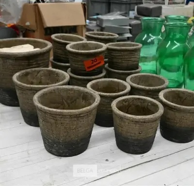 Diverse bloempotten – kavel bij Belga Veilingen, Lummen