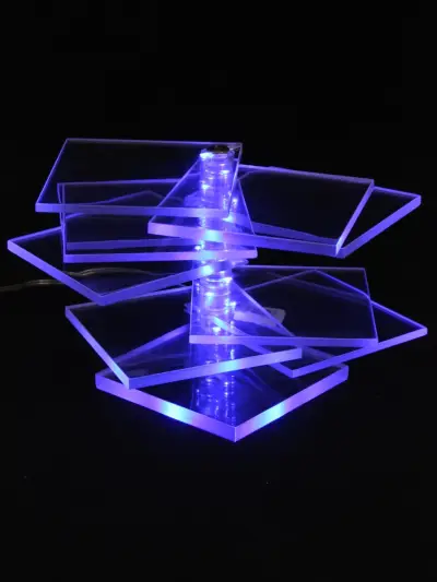 IKEA LED Tafellamp / Sfeerlamp – Transparant Acryl – kavel bij De Kringwinkel, Antwerpen