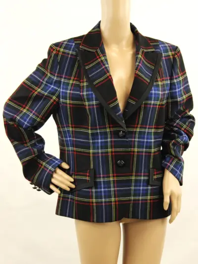BIASLER Collection damesblazer in ruitmotief (Size M) – kavel bij De Kringwinkel, Antwerpen