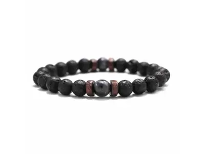 Heren Armband Lava Steen Zwart – kavel bij XL Auctions