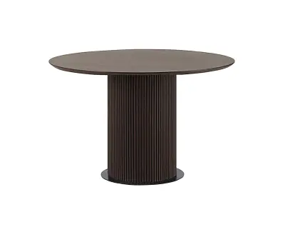 Eettafel Congo Rond 120 cm Mangohout - Walnoot – kavel bij GSD Auctions, Zoeterwoude
