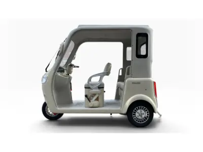Elektrische tuk tuk scootmobiel - champagne – kavel bij XL Auctions