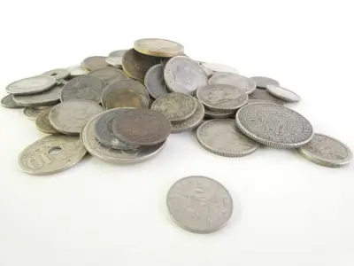 Verzameling oude munten uit diverse landen – kavel bij De Kringwinkel, Heverlee