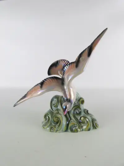 Art Deco beeld vliegende meeuw H. Bequet – kavel bij De Kringwinkel, Heverlee