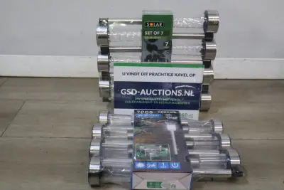 2 Sets van 7 Solar tuinlampen – kavel bij GSD Auctions, Zoeterwoude