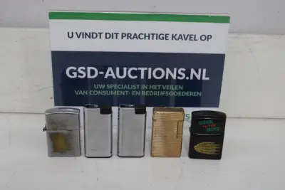 Set van 5 verschillende aanstekers – kavel bij GSD Auctions, Zoeterwoude