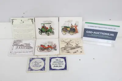 Set van 8 decoratieve tegels – kavel bij GSD Auctions, Zoeterwoude
