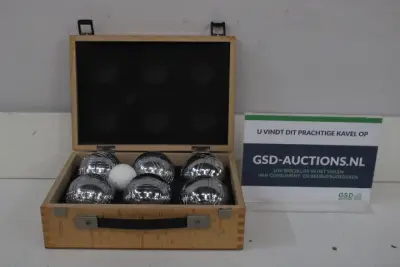 Set jeu de boules in houten kist – kavel bij GSD Auctions, Zoeterwoude