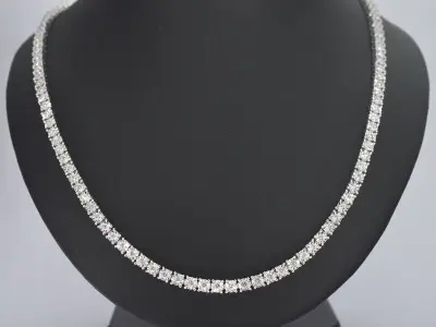 Witgouden collier met diamanten 3.50 carat – kavel bij Onlineveilingmeester