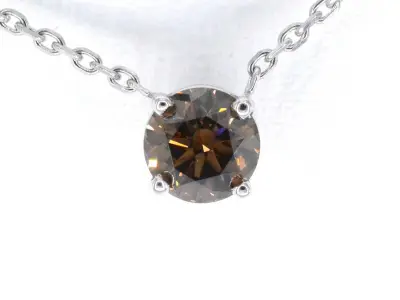 Witgouden collier met een diamant van 1.00 carat – kavel bij Onlineveilingmeester