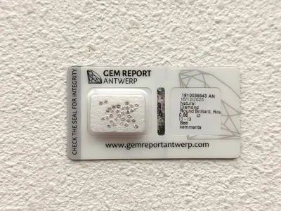 Diamant - 0.86 carat parcel natuurlijke briljant geslepen diamanten (gecertificeerd) – kavel bij Onlineveilingmeester