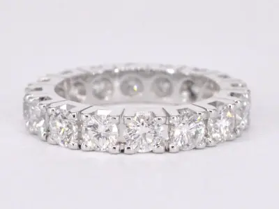 Witgouden alliance ring met diamanten – kavel bij Onlineveilingmeester