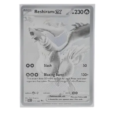 Kaart, Pokémon, Reshiram EX WHT EN 173/086, 2025 – kavel bij Domeinen Roerende Zaken, Groningen