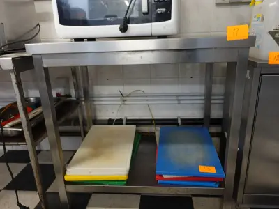 Inox werktafel – kavel bij Openbare Verkopen, Bredene