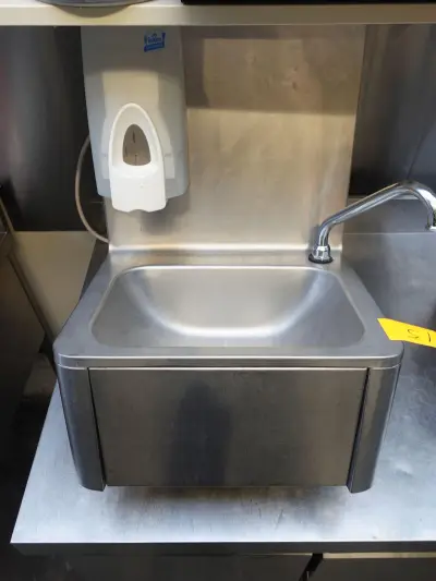 Inox handwasbak – kavel bij Openbare Verkopen, Bredene
