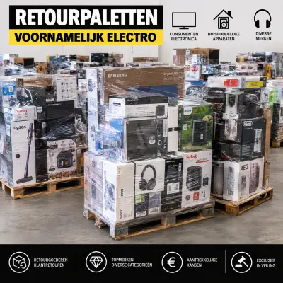 Retourpalleten veiling – veiling bij Openbare Verkopen, Wielsbeke