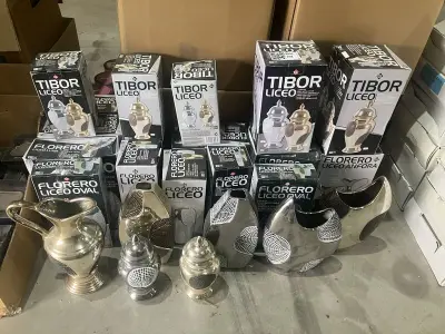 Ca. 28x Potten en vazen, Tibor Liceo, goud/zilver – kavel bij Onlineveilingmeester, Kootstertille