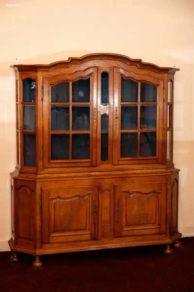 Franse eiken vitrinekast / buffetkast (buffet – kavel bij Auctim