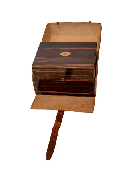 Luxe antieke edelhouten toiletkist / necessaire – kavel bij Auctim