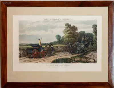 2 Ingelijste antieke aquatint-prenten C.C – kavel bij Auctim