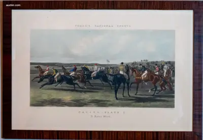 Reeks van 3 antieke Engelse paardenren-gravures – kavel bij Auctim