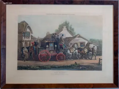 Reeks van 6 antieke Engelse kleurengravures – kavel bij Auctim