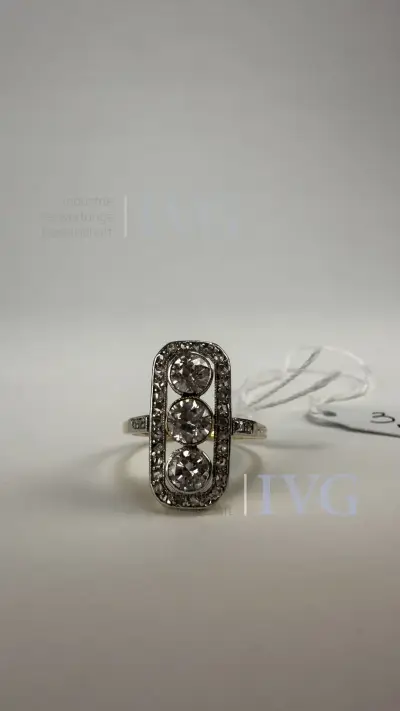 Art Deco Diamant Ring (750 GG) – kavel bij IVG, Kirchlengern
