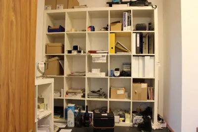 Vakkenkast IKEA. Afmeting 149 x 39 x 149 cm. Exclusief inhoud – kavel bij HNVI, 's-Hertogenbosch