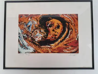 Computer painting uit 1988 – kavel bij De Kringwinkel, Waardamme