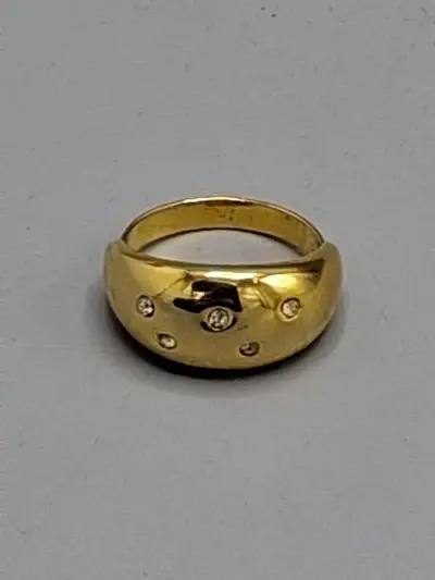 Vintage Yves Rocher vergulde Dôme ring – kavel bij De Kringwinkel, Waardamme