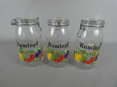 3 Rumtopf opbergpotten – kavel bij De Kringwinkel, Diest