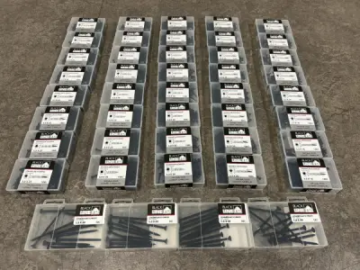 Blackline spaanplaatschroef zwart met snijpunt set 44-delig – kavel bij XL Auctions