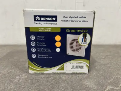 Renson ventilator ø100mm met timer Greenwave – kavel bij XL Auctions